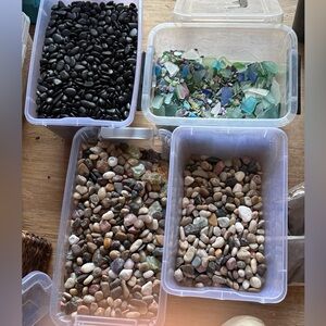 Assorted Decorative Stones and Sea Glass